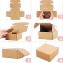 Eupako 7x5x2 Shipping Boxes Small Corrugated Cardboard Box - 25 Pack Brown Mailing Boxes for Packaging Small Business, Mailer Box