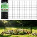 Garden Fence & Deer Fence - Black PVC Coated Welded Wire Mesh Roll, 48" x50', 2"x3" Openings, 16-Gauge Metal Wire Mesh for Yard, Vegetable Garden, and Cattle Fencing(48''50')