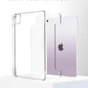 Feams Slim Case for iPad Air 11-inch M4/M3/M2 (2026/2025/2024), iPad Air 5th/4th Generation (2022/2020) 10.9 Inch Case Clear Back with Pencil Holder & Auto Sleep, Pink Bow