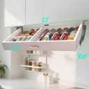 Pull Down Under Cabinet Spice Rack, Kitchen Storage Organizer, Counter Space Shelf (Spice rack M)