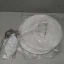 Scalloped Lamp Shades Set of 2, White Lamp Shade with Petal Edge Braid, 6.1"Top x 13"Bottom x 9.6"High, Bell Lamp Shades for Table Lamps Floor Lamps, Spider, Harp Holders Included, Easy Assembly