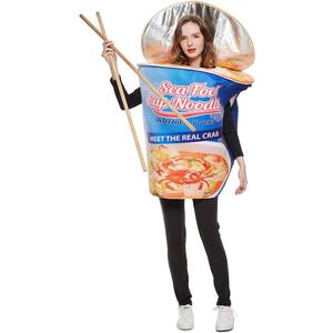 ReneeCho Seafood Instant noodles Costume Cup Noodles Costumes Halloween Fast food Funny Food Costume Adult Men Women
