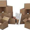 Basic Moving Boxes Kit #1, 1 to 2 Bedroom Kit, 18 Boxes and Supplies, Small Spaces Moving Kit, Packaging & Storage Boxes, Bubble Roll, Tape, Packing Paper, Apartment Moving Supplies