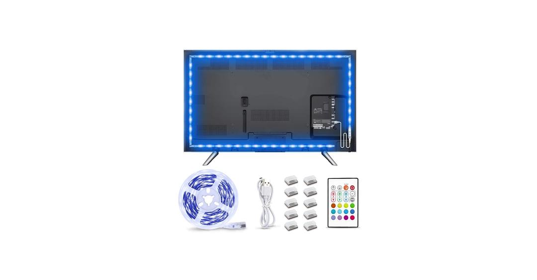 MY BEAUTY LIGHT LED Lights - 14.8ft RGB LED Strip for 60-70in TV, 4096 DIY Colors Options, Smart Ambient Lighting for Bedroom & Gaming Room Decor