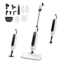 12-in-1 Steam Mop, Detachable Handheld Steam Cleaner for Home, 23FT Cord, 3 Steam Modes & LED Display, Steam Mops for Floor Cleaning, Bathroom, Windows, Sofas, Clothes, Tile Grout, Carpets, Furniture