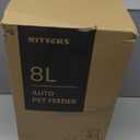 Automatic Dog Feeder - 8L/34 Cups Large Capacity Automatic Cat Food Dispenser with LCD Screen, Large Food Tray, Battery Operated, Timed Cat Feeder, Up to 50 Portions 6 Meals Per Day, Keeps Fresh (Black)
