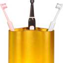 Meinvcisi Bathroom Toothbrush Organizer Electric Toothbrush Holders, Bathroom Accessories Countertop Organizer Toothpaste Holder Stand for Family, Kids. No Rust, Anti-Slip, Metal, Gold,1.4 Pounds.