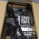 DAOYA Corner Shower Caddy Tension Pole  4 Tier Stainless Steel Rustproof Shower Corner Caddy for Bathtub Bathroom Shower Organizer Shelves Adjustable Pole 25114.2 Inch Black