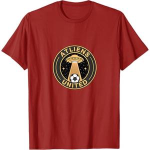 Atliens United, 404 United Atlanta Soccer Fan Jersey Funny T-Shirt (Small, Cranberry Red)