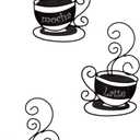 Collections-Etc 3 PCS Metal Wall Art Coffee Decor  Coffee Cups with Mocha Latte Java Sign for Kitchen, Living Room, Dining