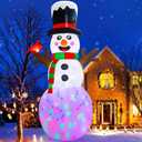 AerWo 12FT Christmas Inflatable Outdoor Decoration, Giant Inflatable Snowman Outdoor Christmas Blow up Yard Decorations with LED Lights and Cardinal, Snowman Outdoor Christmas Decorations Yard Lawn