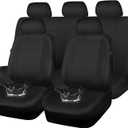 CAR PASS Neoprene Waterproof Seat Covers, Universal Fit Black Full Sets, Protective Interior Covers for Auto SUV, Vans, Sedans, Trucks
