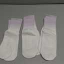 Ivyhouse Pilates Yoga Socks with Grips for Women - Colorful Non Slip Crew Athletic Socks - Cute Grippy Workout Hospital Socks, 3 Pairs, Purple*3