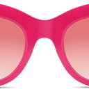 Freckles Mark Vintage Retro Cateye Sunglasses for Women Bold Colorful Cat Eye UV400 Protection (Hot-pink)