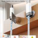 2 x StayCable 5FT USB A to USB C Cable with Built-in Magnetic Holder for Nightstand, Desk and Car, 3A Fast Charging Anti-Fall Cord with 2 Adhesive Metal Plates, Braid Type-C Data Cable for iPhone 17 (White)