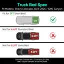 PWY Bed Liner & Tailgate Mat Replacement for Chevy Colorado/GMC Canyon (2023-2026 5 Ft), All Weather TPE Bed Mat with Tailgate Assist Non-Slip Mats