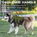 Dog Harness for Large Dogs Heavy Duty, Tactical No Pull Dog Harness with Molle System, Easy On and Off Service Dog Vest, Breathable Padded, Adjustable Reflective Pet Vest for Walking Hiking Training, Green Large