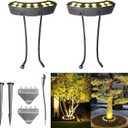 Outdoor Landscape Lights, DC 24V Low-Voltage Tree-Hugging Lights (Transformer Not Included), IP65 Waterproof Spotlights 3000K, Suitable for Palm Trees and Landscapes Requiring Accent Lighting (2-Pack)