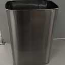 Ninestars Automatic Touchless Motion Sensor Rectangular Trash Can 13.2 Gallons, 50L, Silver, 13 Gal. 50 L, Silver Trim