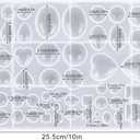 Penitue Resin Gem Molds, Multi-Purpose Silicone Molds Round Heart Teardrop Shape Resin Jewelry Making Kits for Earrings, Necklace, Pendants, Crafts