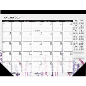House of Doolittle 2025 Monthly Desk Pad Calendar, Wildflower, 22 x 17 Inches, January - December (HOD197-25)