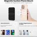 2 x Patented Magnetic Sticky Phone Suction Grip Mount for MagSafe Case,Magnet Silicone Portable Stand Holder for iPhone 16/15/14/13/12 Series and Android, Hands-Free Selfies and Videos (Black)