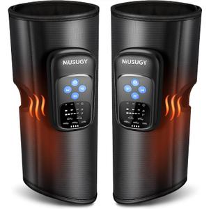 Cordless Calf Massager with Heat and Compression : Rechargeable Leg Compression Massager with 5 Modes, 5 Intensities for Pain Relief and Circulation - Calf Massage Device for Muscle Recovery