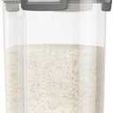 TBMax Rice Storage Container 3 to 5 Lbs - Small Cereal Oatmeal Flour Container with Easy Pouring Spout & Cup, Portable Pet Dog Cat Food Dispenser for Small Spaces, Travel, or Daily Use