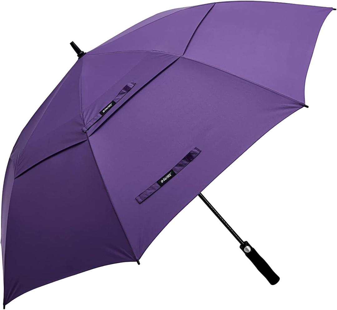 G4Free 47 Inch Automatic Open Golf Umbrella Oversize Extra Large Double Canopy Vented Windproof Waterproof Stick Umbrellas