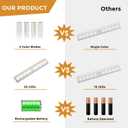 VYANLIGHT Motion Activated LED Lights - 20 LEDs, 3-Color Mode, Rechargeable Battery, Stick-On Magnetic Night Light Bar for Closet, Hallway, Stairway - Dimmable Wireless Lights, 2 Pack