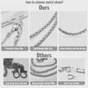 Metal Cell Phone chain Crossbody Phone lanyard with 2 Tether Tabs Detachable iPhone Chain Crossbody Strap,Non-rusting,Solid,iPhone Lanyard for Women Girls Travel Shopping Party Camping (Long, Bright Silver)