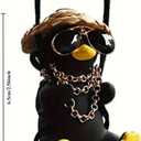 2 PCS Cute Swinging Duck Car Decoration  Action Character Hanging Ornament for Rearview Mirror  Spring Motion Dashboard Toy for Kids & Adults