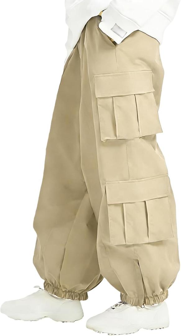 Mens Baggy Cargo Ski Pants Super Baggy Snowboard Snow Pant Women Insulated Loose Pant Sports Waterproof, XS