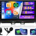 Roinvou 8 Cores 4+64G Android Car Radio for Mazda 3 2014-2018, 9" Touch Screen Carplay Android Auto with 32EQ Bluetooth WiFi GPS Navigation Mirror Link Backup Camera