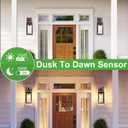 2-Pack 14'' Dusk to Dawn Outdoor Wall Light Fixtures, Oil Rubbed Bronze Exterior Lighting Fixtures Wall Mounted with Seeded Glass, Waterproof Porch Lights Outside Lanterns for House Front Garage