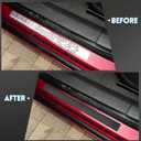 Compatible with Chevrolet 5Pcs Car Door Sill Protector,Thickened Carbon Fiber Leather Door Entry Edge Guard Sticker,Rear Bumper Protector Guard Anti-Scratch Strips Fit for Cruze 2009-2015