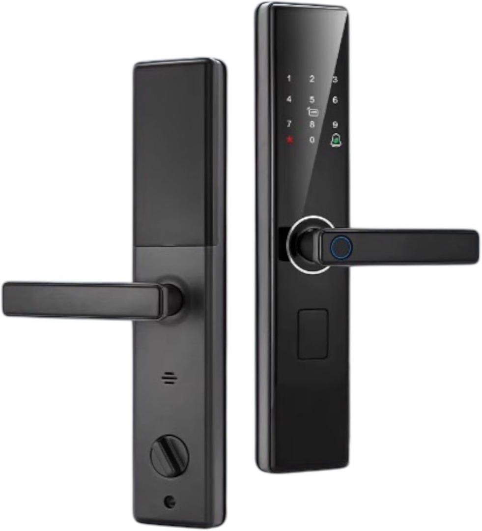 Smart WiFi Door Lock  Fingerprint, Password & RFID Card | Remote Access & Auto Lock | Compatible with 40-100 mm Thick Doors