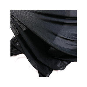 Thin and Transparent 4-Way Stretch Net Fabric Nylon Spandex Power Mesh, Pre-Cut 5 Yards Long 60" Wide,Black Color Lightweight Sheer