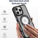 2 x Designed for iPhone 15 Pro Case with Magnetic 360Rotatable Ring Stand [Military Drop Protection] [Compatible with MagSafe] Shockproof Slim Translucent Back Cover for iPhone 15 Pro (Black)