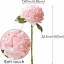 DUYONE 4pcs 22.4'' Realistic Large Artificial Hydrangea Flowers with Long Stem,Light Pink Lifelike Latex Real Soft Touch Flowers for Home Decor Wedding Arrangements Party Living Room 4pcs Light Pink