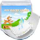 Dog Diaper Liners 100ct, Disposable Dog Diaper Pads Liner Female and Male Super Absorbent Doggie Period Diaper Inserts fit Most Puppy Diapers,Belly Band(Long)