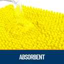 OLANLY Dog Door Mat for Muddy Paws 36x24, Absorbs Moisture and Dirt, Absorbent Non-Slip Washable Doormat, Quick Dry Chenille Mud Mat, Entry Indoor Entryway Carpet for Inside Floor, Lemon Yellow