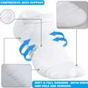 Hylaea No Show Running Athletic Anti-Blister Wicking Coolmax Socks, Seamless Anti-odor (White, L)