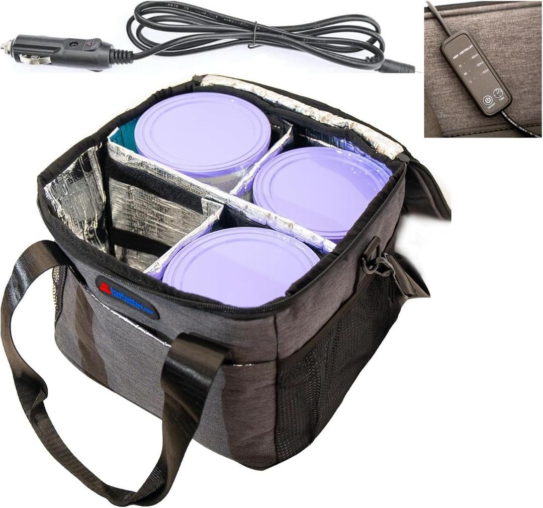 4 Cups Drink Carrier for Delivery Insulated Drink Caddy with Handle and Shoulder Strap, Adjustable Dividers, Beverages Carrier Tote Bag, for Daily Life Takeout, Outdoors, Travel