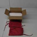 Outdoor Chair Cushions 16 x 17 Inch Waterproof Patio Chair Cushions with Tie 5 Year Color Fastness Thick Outdoor Seat Cushion for Garden Lawn Patio Furniture Burgundy Red Set of 2