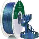 Silk PLA Filament 1.75mm, Dual Colors Green Blue Silk Filament 1kg Spool (2.2lbs), 3D Printer Filament with +/-0.03mm Accuracy