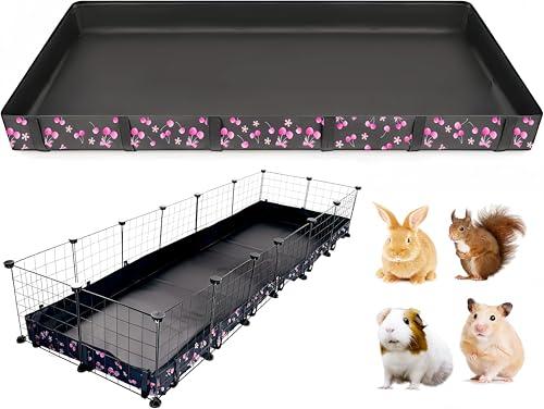 DZWLKJ Guinea Pig Cage Liner,Washable Tarp Bottom Base,Cherry Graphic,24"x72", Reusable for Rabbit, Chinchilla, Hedgehog, Ferret & Other Small Animals.