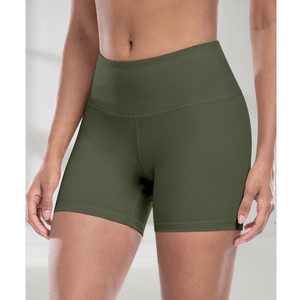 Yoga Shorts for Women – 5" High Waisted Tummy Control Workout Running Athletic Spandex Shorts Size L