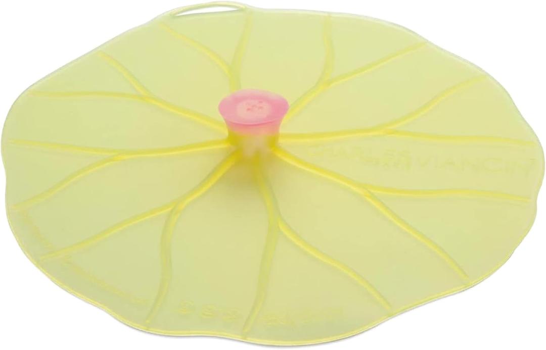 Charles Viancin - Lilypad Silicone Lid for Food Storage - 8''/20cm - Creates an Airtight Seal on Any Smooth Rim Surface - BPA-Free - Oven, Microwave, Freezer, Stovetop and Dishwasher Safe (Medium/Small)