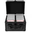 OUUTMEE Graded Card Case - Aluminum Alloy Graded Card Storage Box Compatible with 50 Card Slabs - the Sports Trading Card Case Fits PSA, CSG, BGS and Top Loaders